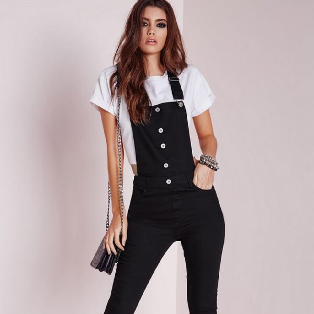 Black Jean overall jumpsuit